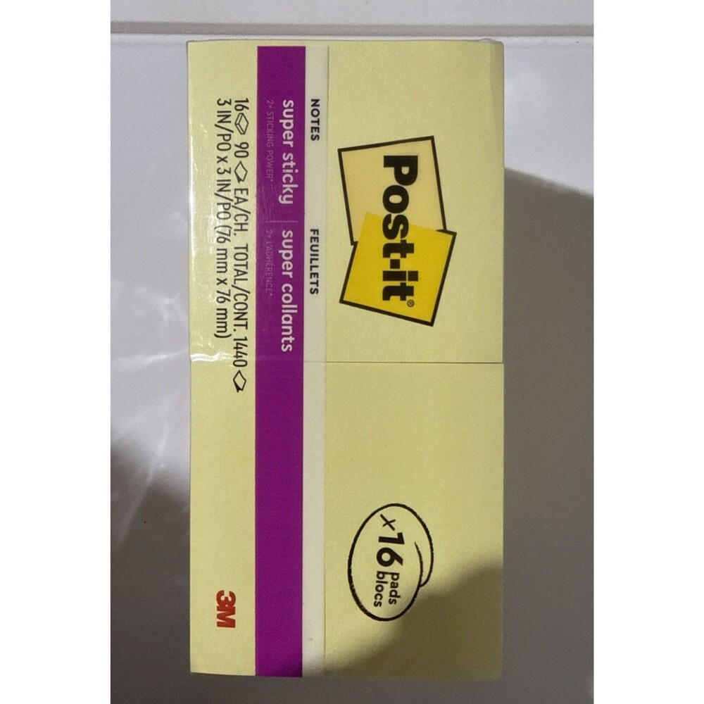 Post-it Value Pack. 16 Pads With 90 Ea/ Total 1,440 Sheets